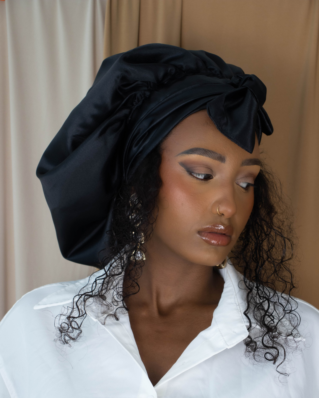 Bonnet de nuit en Satin
