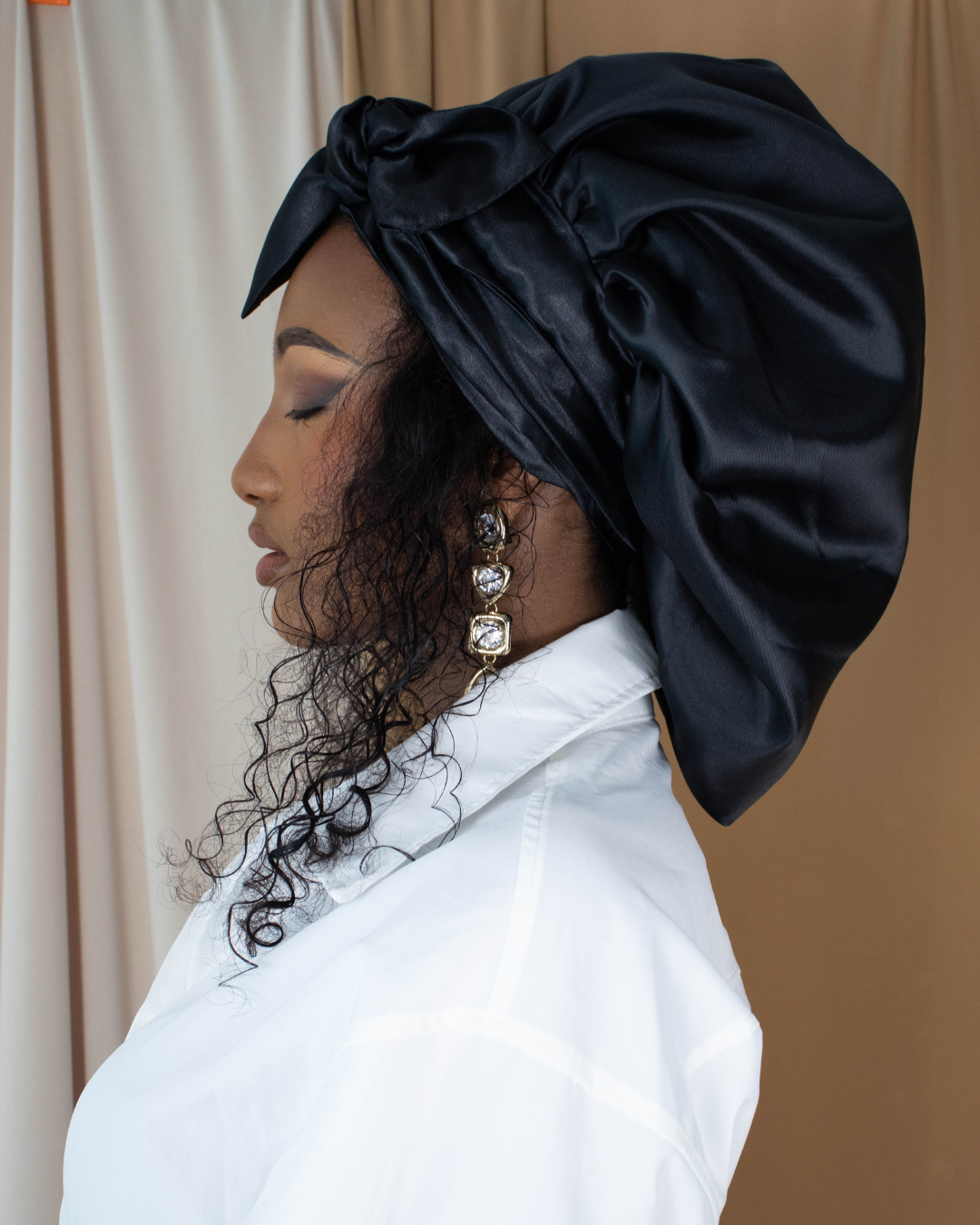 Bonnet de nuit en Satin